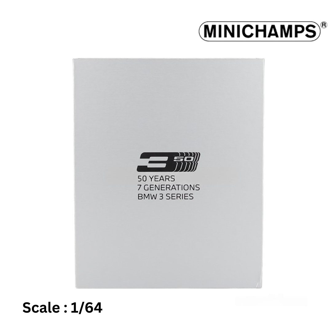 BMW - SET 7X 3-SERIES COLLECTION 50 YEARS - 7 GENERATION - E21 1975 - E30 1982 - E36 1990 - E46 1997 - E90 2005 - F30 2011 - G20 2018