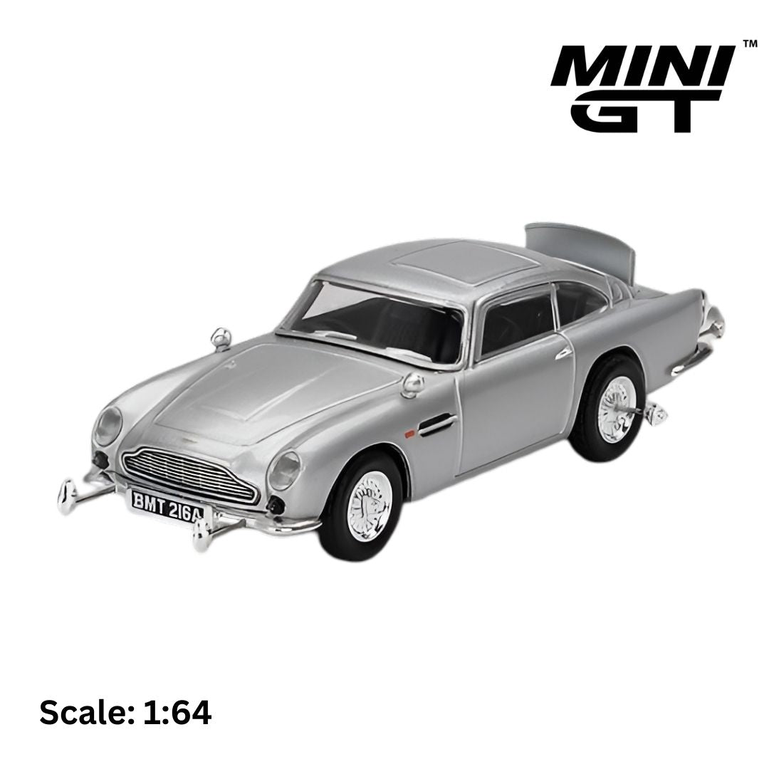 ASTON MARTIN - DB5 - 007 JAMES BOND - MISSIONE GOLDFINGER WITH WEAPONS - INCLUDED POSTER 007 - 1964