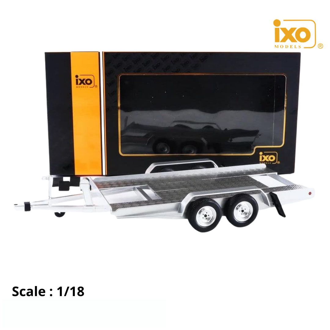 ACCESSORIES - CARRELLO TRASPORTO AUTO - CAR TRANSPORTER TRAILER SILVER WHEELS - CAR NOT INCLUDED