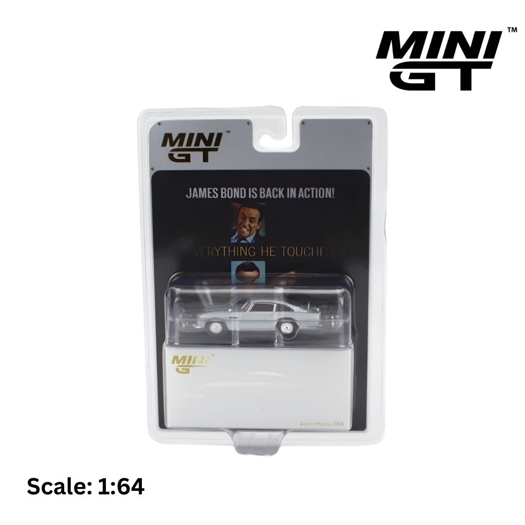 ASTON MARTIN - DB5 - 007 JAMES BOND - MISSIONE GOLDFINGER WITH WEAPONS - INCLUDED POSTER 007 - 1964