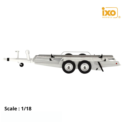 ACCESSORIES - CARRELLO TRASPORTO AUTO - CAR TRANSPORTER TRAILER SILVER WHEELS - CAR NOT INCLUDED