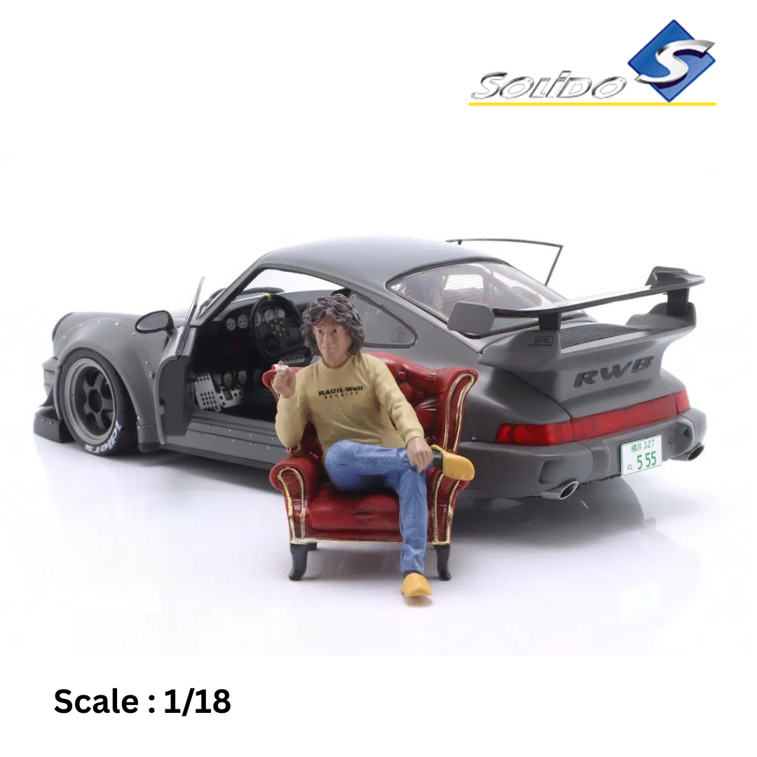 PORSCHE 911 964 RWB BODYKIT COUPE WITH AMERICAN DIORAMA FIGURE 2016