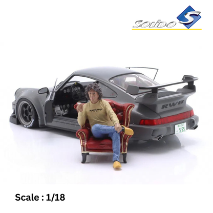 PORSCHE 911 964 RWB BODYKIT COUPE WITH AMERICAN DIORAMA FIGURE 2016