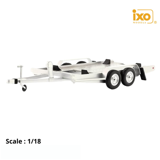 ACCESSORIES - CARRELLO TRASPORTO AUTO - CAR TRANSPORTER TRAILER SILVER WHEELS - CAR NOT INCLUDED
