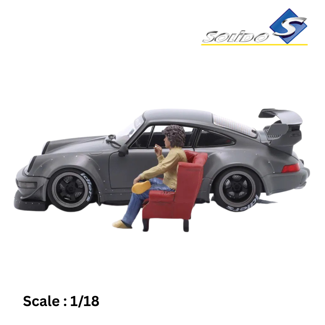 PORSCHE 911 964 RWB BODYKIT COUPE WITH AMERICAN DIORAMA FIGURE 2016