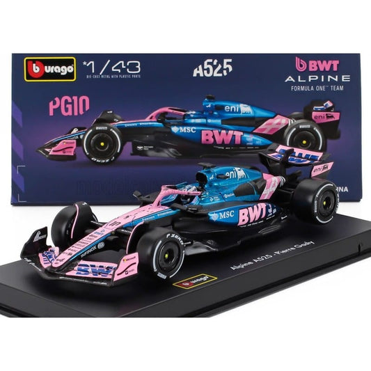ALPINE - F1 A525 TEAM BWT ALPINE N 10 SEASON 2025 PIERRE GASLY - WITH PILOT AND SHOWCASE