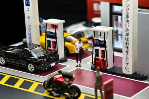 Eneos Japan Gas Station Diorama Set